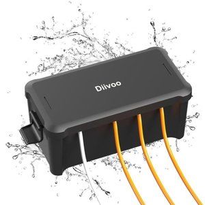 Waterproof Electrical Connection Box,  Outdoor Weatherproof Extension Box, Black